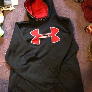 Black and red under armour hoodie